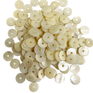 Single Centre Hole Round MOP Shell Buttons 8MM 288 Pieces