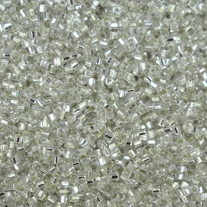 Toho Beads Hexagon cut 15/0 size in Silver Colour-EMBTB5572