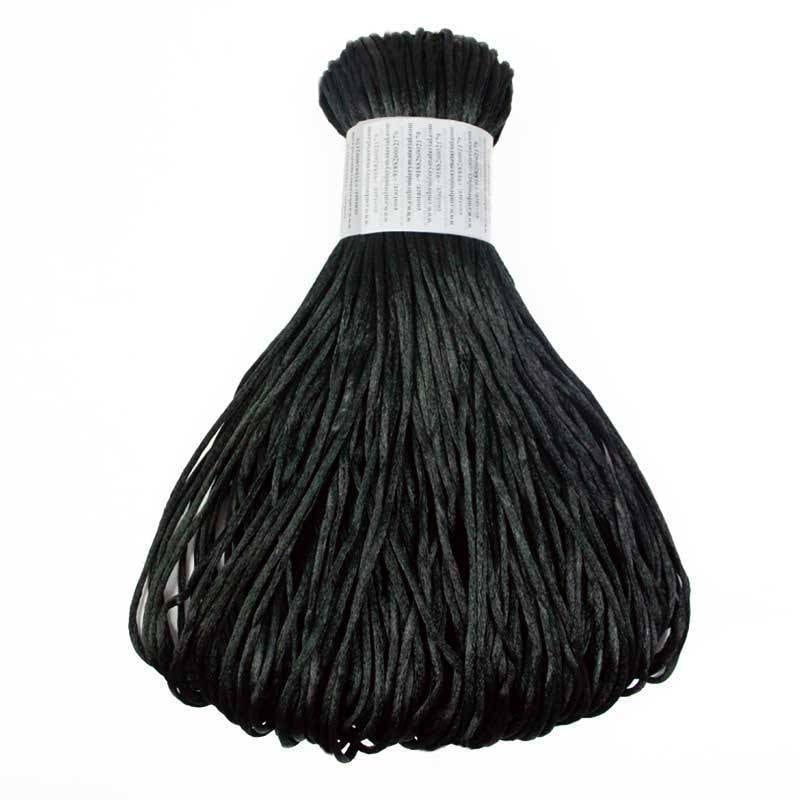 1 Roll, 100 Meter (3MM) Black Color Rattail Satin Cord / Malai Dori ...
