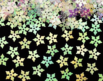 8MM sequins,Pailettes,Flower Sequins,Flower Paillettes,Loose Sequins,Center Hole Sequins,Sequins for Craft in Transparent Color -50 Gram