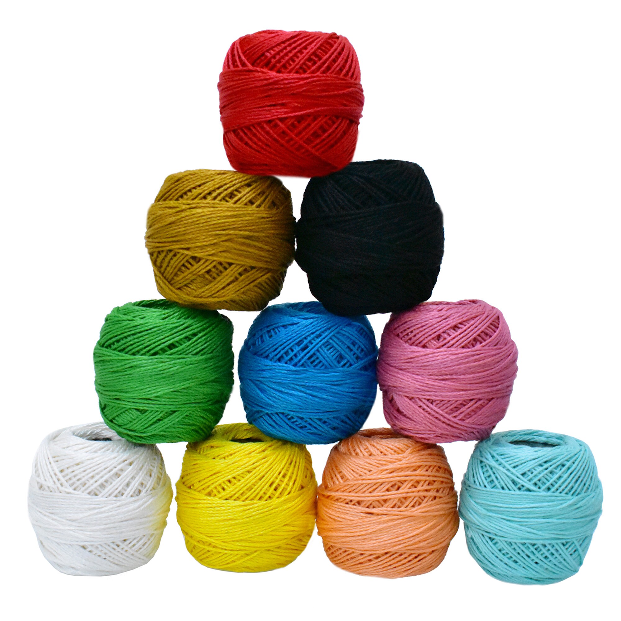 Crochet Cotton Thick Thread Floss Thread Size 12 for Crochet Making combo  10 Rolls 