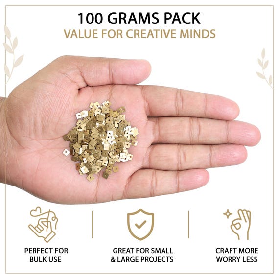 3MM/4MM/5MM/6MM/8MM, Square Shape Centre-hole Metal Sequins  display picture 1