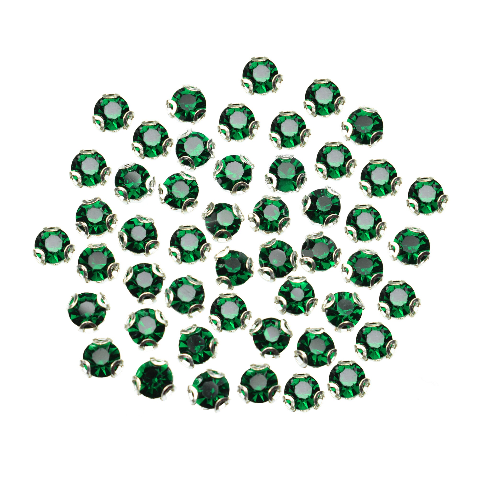 thumbnail image 2 of 150 PCS Black Sew On Rhinestones, Crystal Glass With Metal 2 of 14