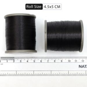 Hilo Zari Hilo metálico Hilo para bordar a máquina a mano Hilo metálico para coser en color negro (0,1 mm) imagen 3