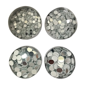 Round Craft Shisha Mirror Combo of 4 sizes 1000 Pieces Grinded For Smooth Edges 1000 Pieces (250 Pieces/Size)