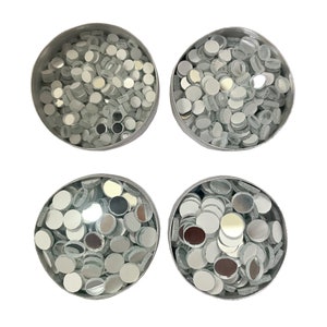 Ensemble de 4 miroirs ronds à chicha artisanal, 1 000 pièces, poncées pour des bords lisses, 1 000 pièces (250 pièces/taille)