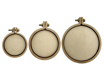 Mini Embroidery Hoop Tiny Wooden Round Circle Frame For Cross Stitch Embroidery and DIY Jewellery Pendant Making