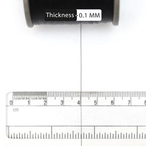 Hilo Zari Hilo metálico Hilo para bordar a máquina a mano Hilo metálico para coser en color negro (0,1 mm) imagen 2