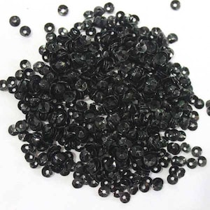 3MM/4MM, Bowl Shape Black Colour Sequins -EMB4210
