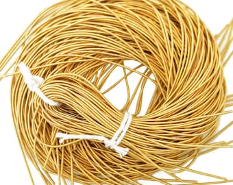 French Wire Metallic Wire (Smooth Kora)/Bullion Wire French coil Purl embroidery Zardozi bullion wire in Creamy Gold -(100Grams)50Yard-1MM