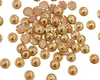 500 Pieces, Glue on Kundan stone in Flat Back Mount/Kundan Beads for decoration/embellishment of sarees, lehenga