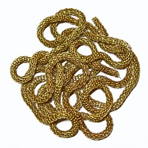 1 Meter Metal Round Shape Light Gold Color Chain -EMB763