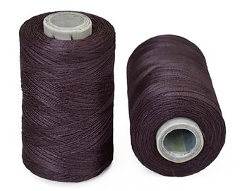 Art Silk Thread in Dark Plum Color,Art Embroidery silkyarn,Embroidery Thread,indian silk thread,Viscose Rayon Silk thread-2Roll-984Yard/Roll