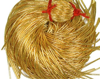 50 yardas/paquete, alambre de lingotes de 1 mm/alambre francés/alambre metálico en color oro amarillo (100 gramos)