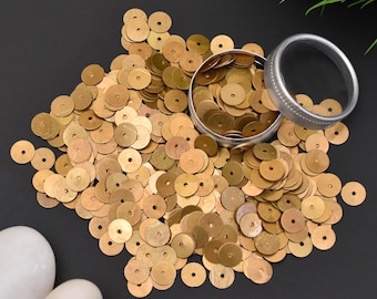 100 Gram,Metal Gold Color Sequins/ Round Metal Sequins/metal beads/Metal look Sequins