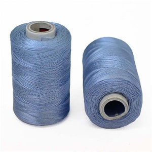 Art Silk Thread in Baby Blue Color,Art Embroidery silkyarn,Embroidery Thread,indian silk thread,Viscose Rayon Silkthread-2Roll-984Yard/Roll