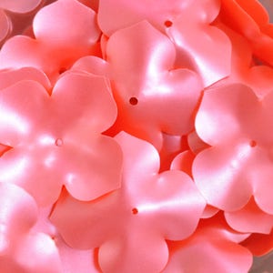 50 Grams, 25MM Flower Shape Coral Color Sequins-EMBSQ5145