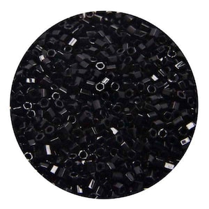 Perline di vetro esagonali MGB 2Cut, perline distanziatrici giapponesi per la creazione di gioielli e perline, colore nero corvino