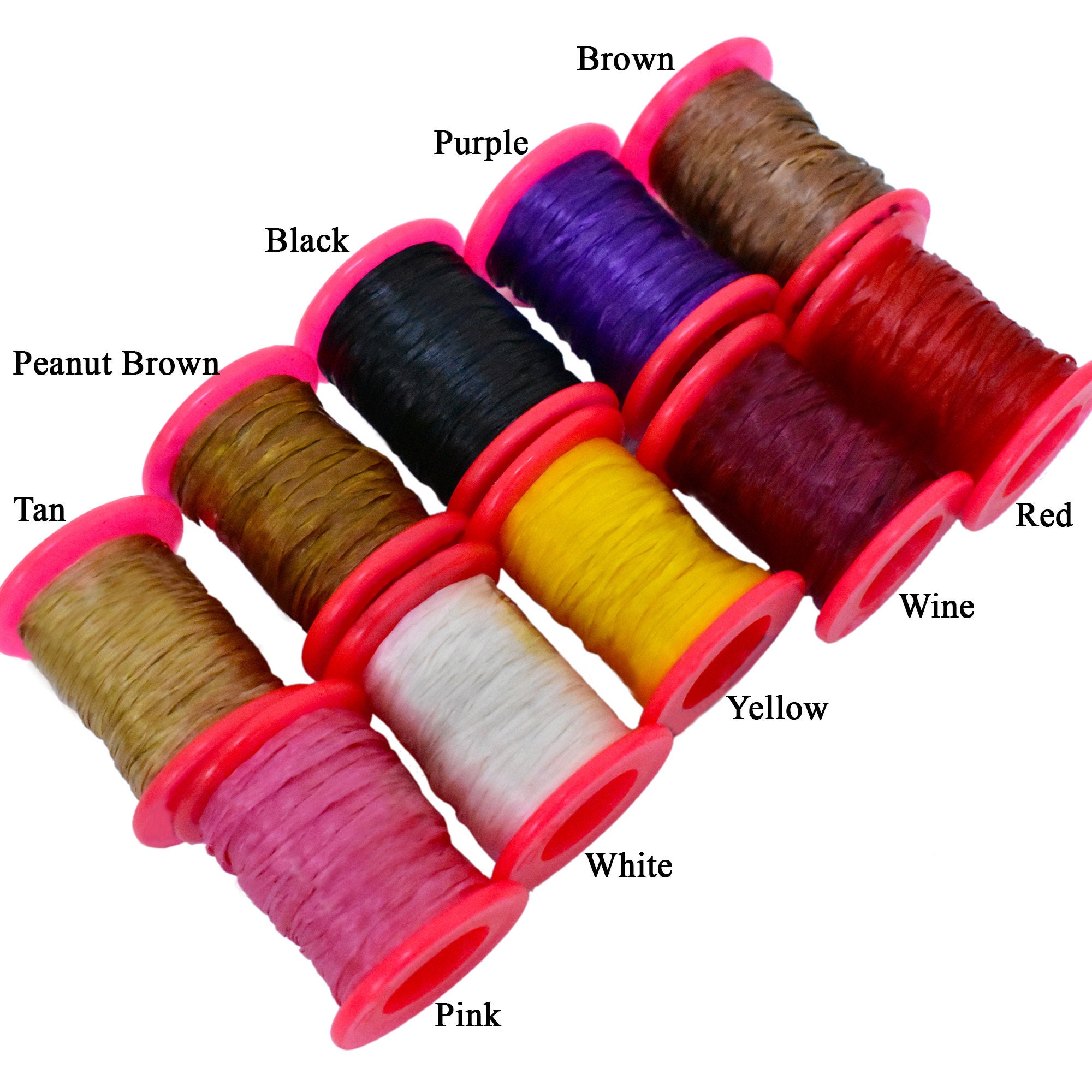 3mm Flat Cotton Waxed Cord 50m 5 Colors 