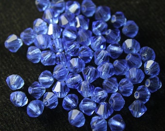 Bicone Facettierte Kristalle Xilion Lose Spacer Schmuck machen Rondell bicone Perlen in Saphir Blau Farbe - 4 MM (288 Stück)