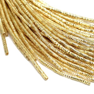 Bullion Wire/French Wire/Metallic French Wire/ french coil, Rough Purl, Bullion Thread,Nakshi,Purl wire in Gold Colour 100Gram image 3