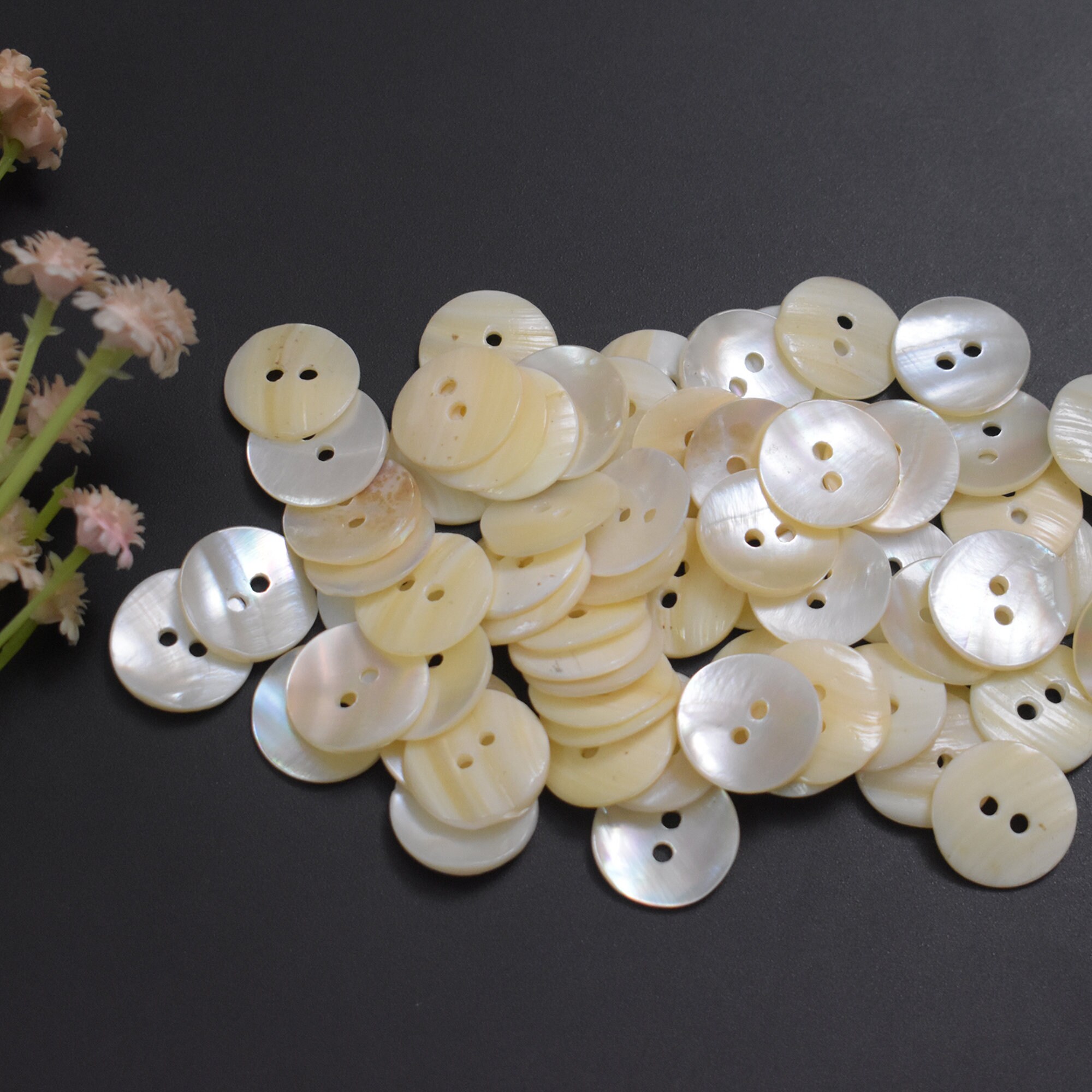 MOP Button Lot Mother of Pearl Buttons Vintage Buttons Craft Buttons ...