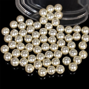 Premium Quality Crystal Glass Pearls in Cream Color For Wedding Jewellery