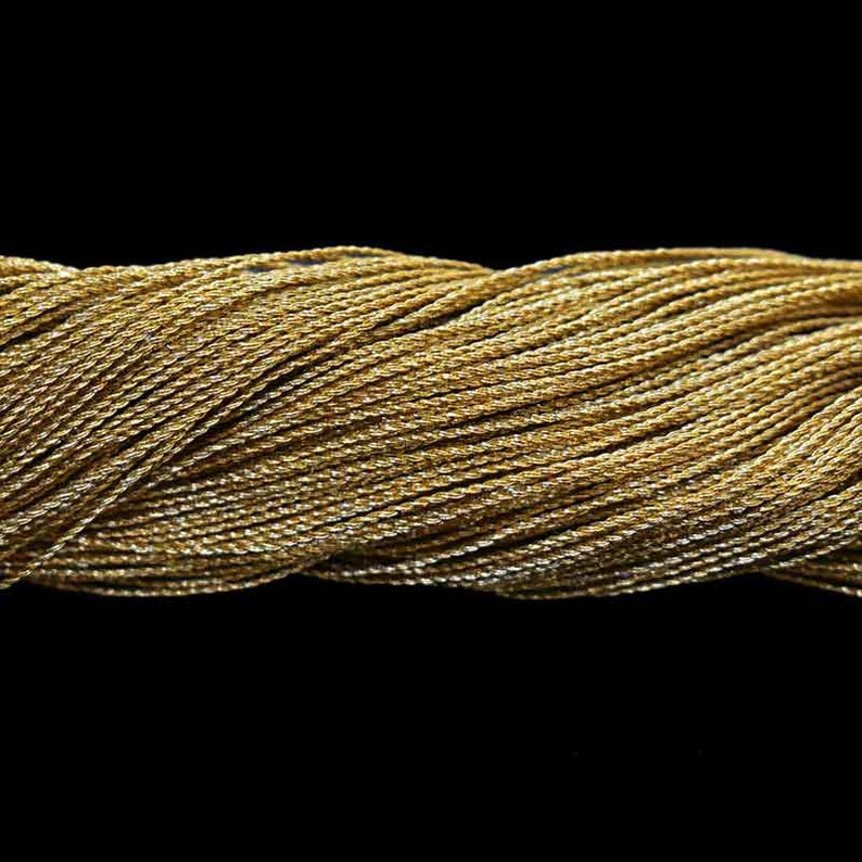 Metallic Zari Threads/ Metallic Yarn Thread/Gold metal thread /Japanese vintage thread for Embroidery-2 Skeins image 2