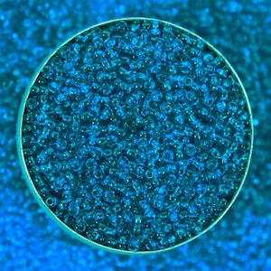 Miyuki Seed Beads Round Spacer Glass jewelry beading Rocaille Seed Beads Japanese Size 15/0 Seed Beads in Bonnie Blue Color