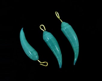 20 Pieces,Light Sky Blue Color Chilli Shape Glass Pendant/Chilli Pepper Charms/Glass Pendant,Chilli Pepper Glass Beads,chili pepper pendant