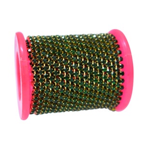 Rhinestone chain Trim Crystal Cup Chain Emerald Green Colour Crystal Cup Chain Banding Chain for jewelry making