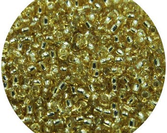 Miyuki Seed Beads Round Spacer Glass jewelry beading Rocaille Seed Beads Japanese Size 15/0 Seed Beads in Gold Color-100 Grams (25000 Beads)