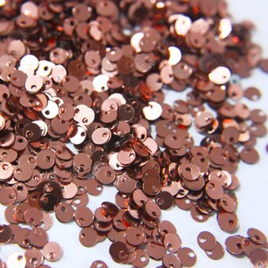 50 Gram !! Top Hole Copper Brown Colour Round Sequins-EMB4096