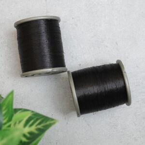 Hilo Zari Hilo metálico Hilo para bordar a máquina a mano Hilo metálico para coser en color negro (0,1 mm) imagen 8