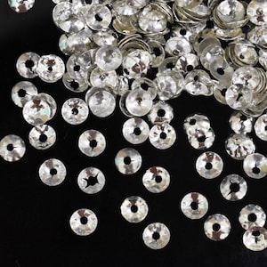 5MM Centre-Hole Cupped Silver Sequins- EMBMS5198