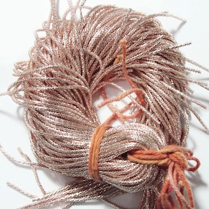 Französischer Draht / Golddraht / Metallischer französischer Draht / Französische Spirale, Grober Draht, Goldfaden, Nakshi, Draht in Roségoldfarbe - 100 Gramm