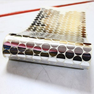 320 Stück (14 MM) runde Laser-Schnitt-Folie, hochglänzend, Metall-Polka, Konfetti, Punkt, Kreis, Vinyl, Aufkleber