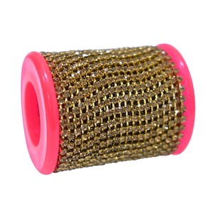 Rhinestone chain Trim Crystal Cup Chain Gold Color Crystal Cup Banding Chain for jewelry making 5 Meter