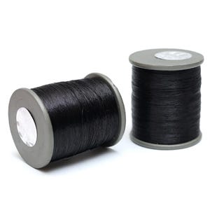 Hilo Zari Hilo metálico Hilo para bordar a máquina a mano Hilo metálico para coser en color negro (0,1 mm) imagen 1