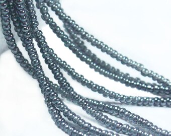 15/0 Miyuki Seed Bead Stränge in Grau Farbe (5 Stränge) 610 Perlen pro Stränge -EMBSBS5094