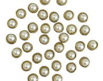 7MM Cream Color Round Shape Kundan Stones