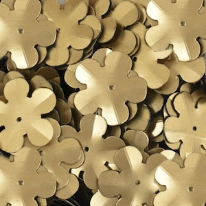 20MM Flower Shape Antique Gold Color Sequins-EMBSQ5132-100 Grams