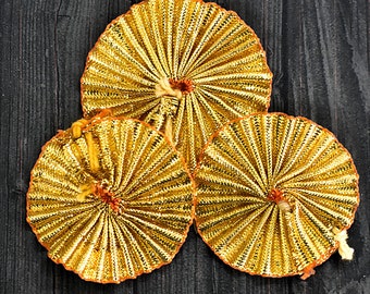 100 Piece,Gota Patti Flower/Sew on Gota Patch/Gota Ribbon Patches/Gota Floral Appliques/ Embellishments for Wedding Dress.