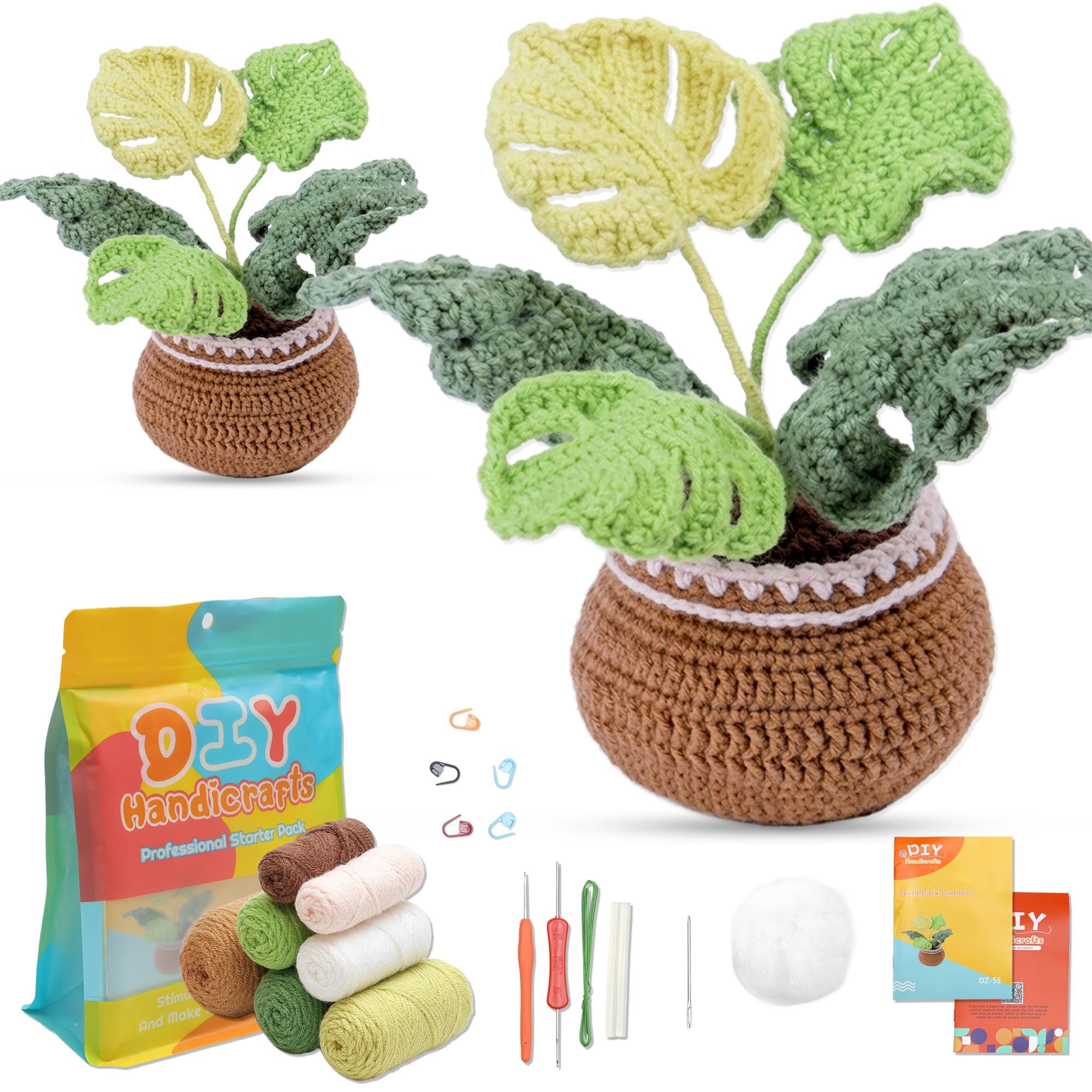 Monstera Plant Crochet Kit
