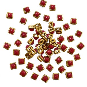 6MM 50 Piece,Kundan Stones with Raised Mounts/Kundan Beads for decoration,embellishment of sarees,lehenga,Beads making traditional jewelry
