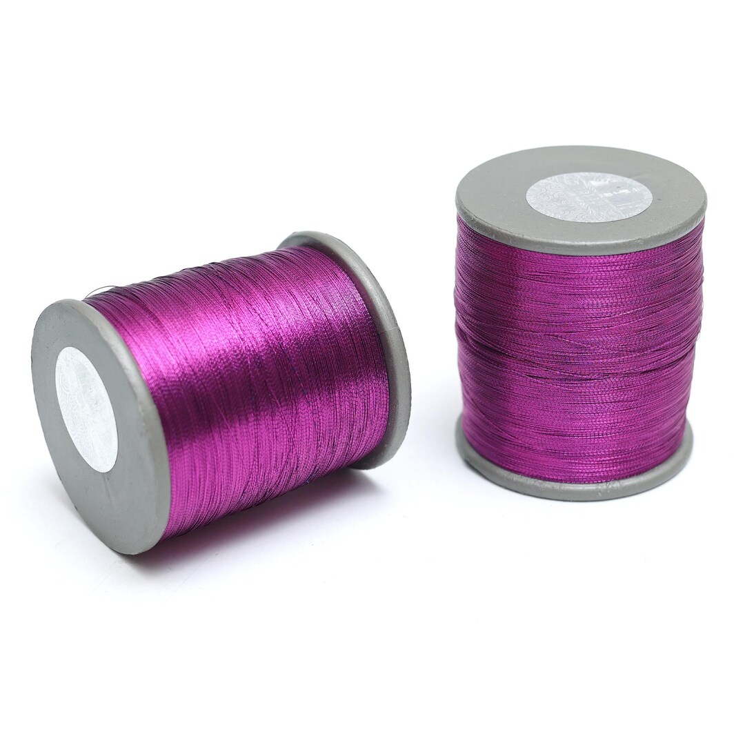 0.1MM Zari Thread/metallic Thread in Purple Magenta Color (EMBZT05720 ...
