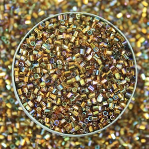 Perline di vetro esagonali Miyuki 15/0 2Cut perline distanziatrici giapponesi per la creazione di gioielli e perline in colore oro