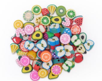 Colorful Fruit Shape craft beads, jewelry making beads, craft supplies, DIY beads, craft beads, bracelet beads (Multicolor, 40 Pieces)