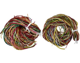 Bullion Wire French Copper Metallic French coil Shinny Purl Zardosi Embroidery French Wire Nakshi Purl wire-Assorted Mixed -50Grams -1Packet