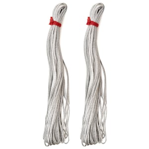 2Roll,  3MM Silver Color Flat Metallic Soutache Braided Cord (14 Meter Per Roll)  -EMBBT5152